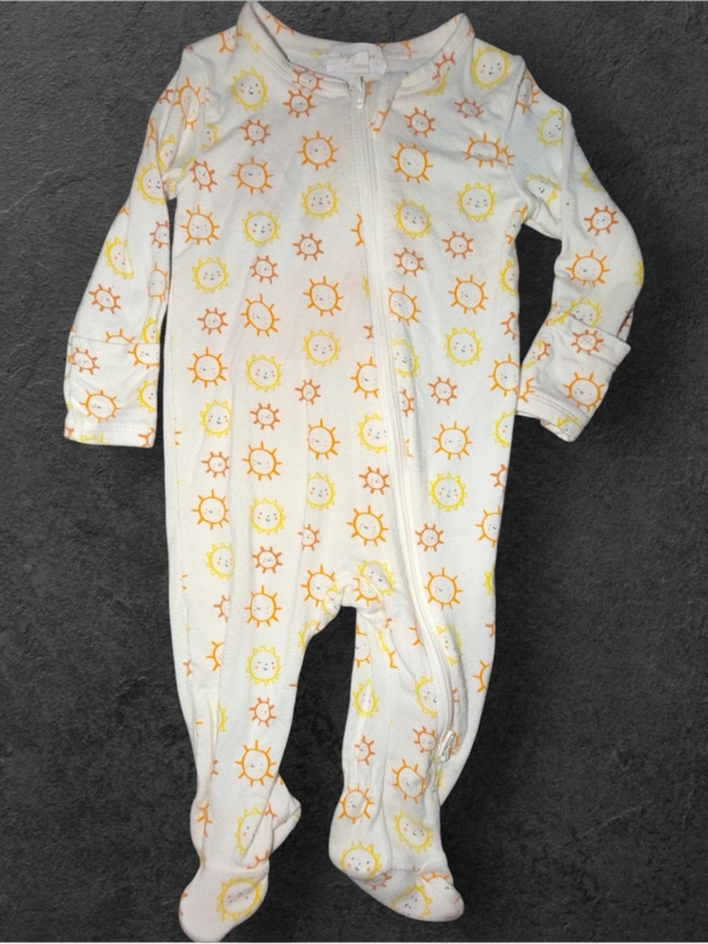 Angel Dear Bamboo Sun Print Zip Footie Sleeper 0-3M